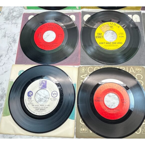 Tony Bennett 45 Record Lot of 10 Easy Listening Pop The Summer Knows - Picture 3 of 7